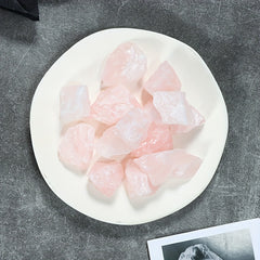 2pcs Natural Light Powder Crystal Raw Stones DIY Demagnetizing Purifying Stones