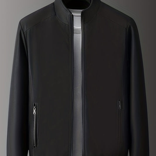 Men's Classic Windbreaker Jacket Zip Up Coat for Outdoor Activities