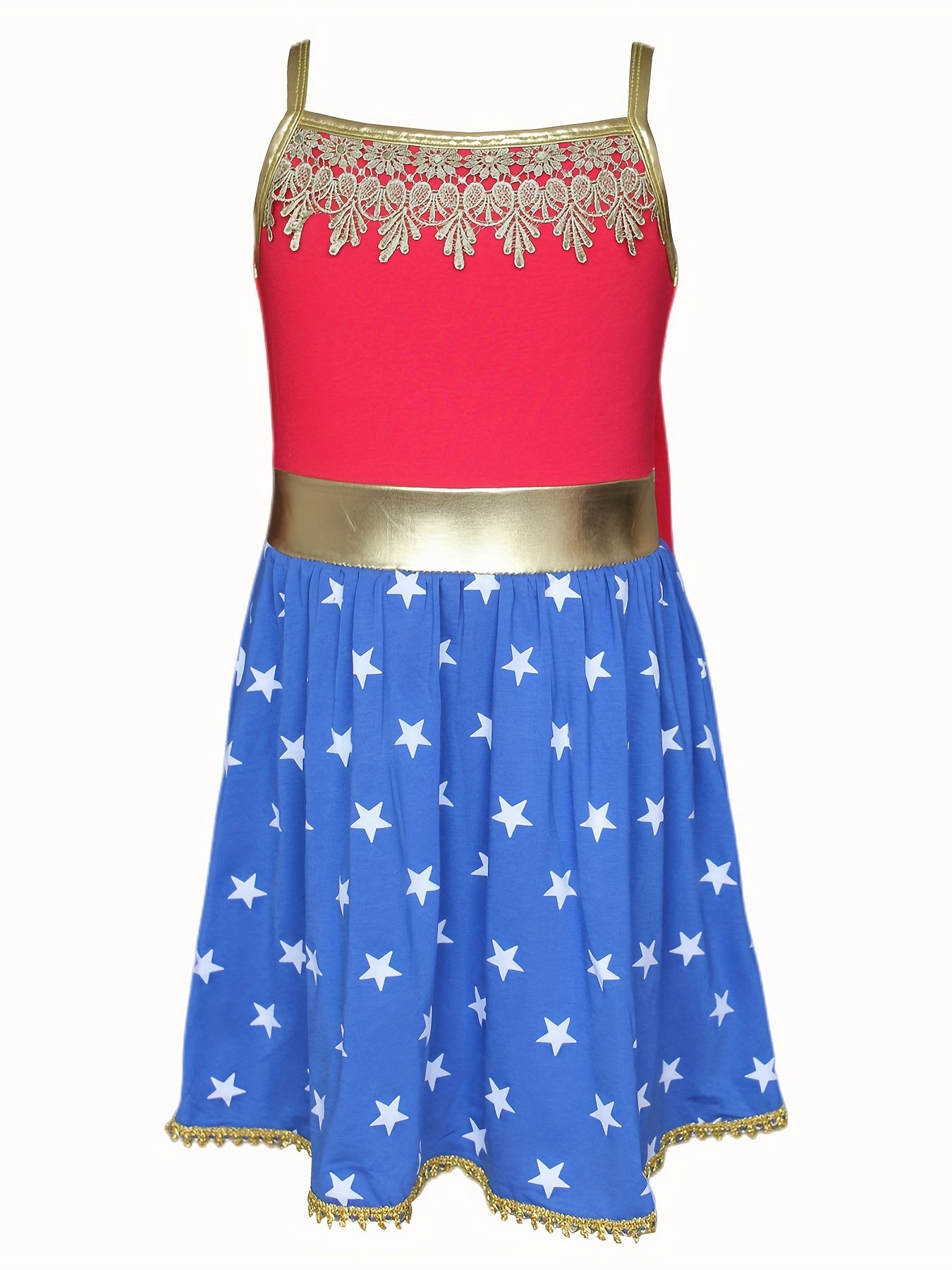 Girls Wonder Women Dress Cotton Clothes Summer Toddler Kids Party Tutu Dresses