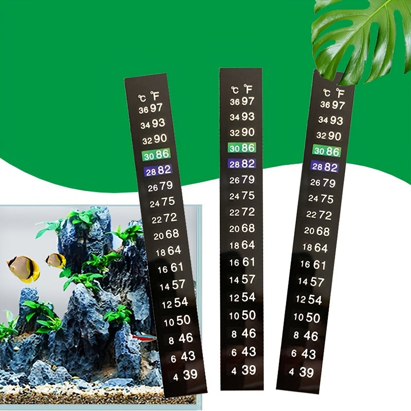 4 Pack Aquarium Thermometer Stickers Easy Accurate Fish Tank Temperature Monitor