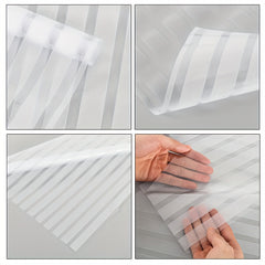 Privacy Window Film Stripe Patterns Self Adhesive Glass Film