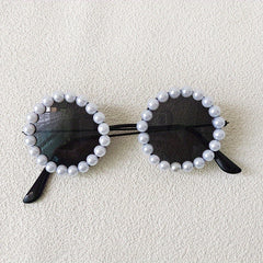 Girl's Faux Pearl Sunglasses Parent Child Style UV Protection Baby Glasses