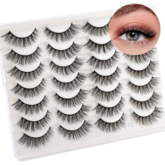 6D Cat Eye Wispy Natural Faux Mink Lashes 14 Pairs