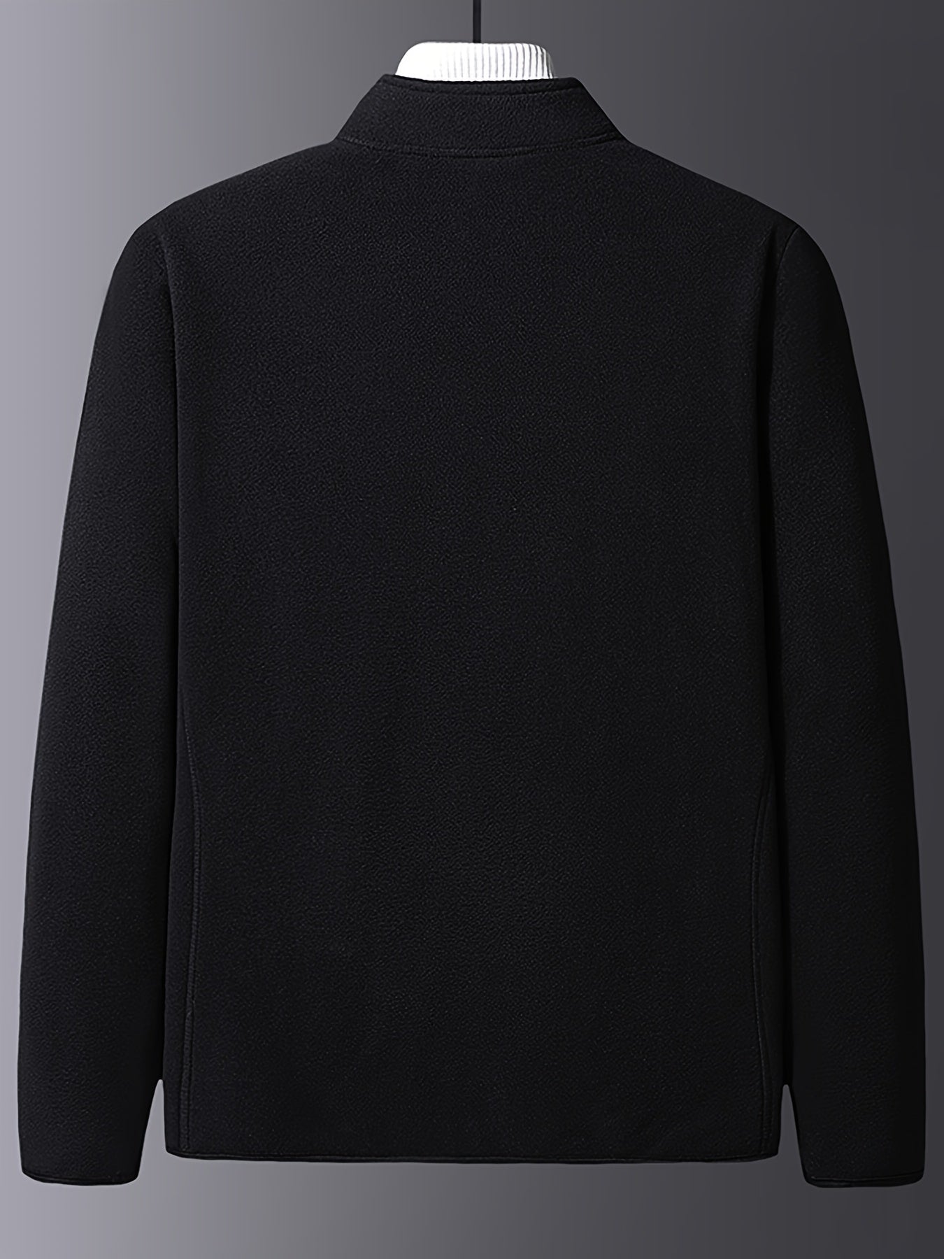 Men's Fleece Jacket Zip-Up Polar Casual Stand Collar