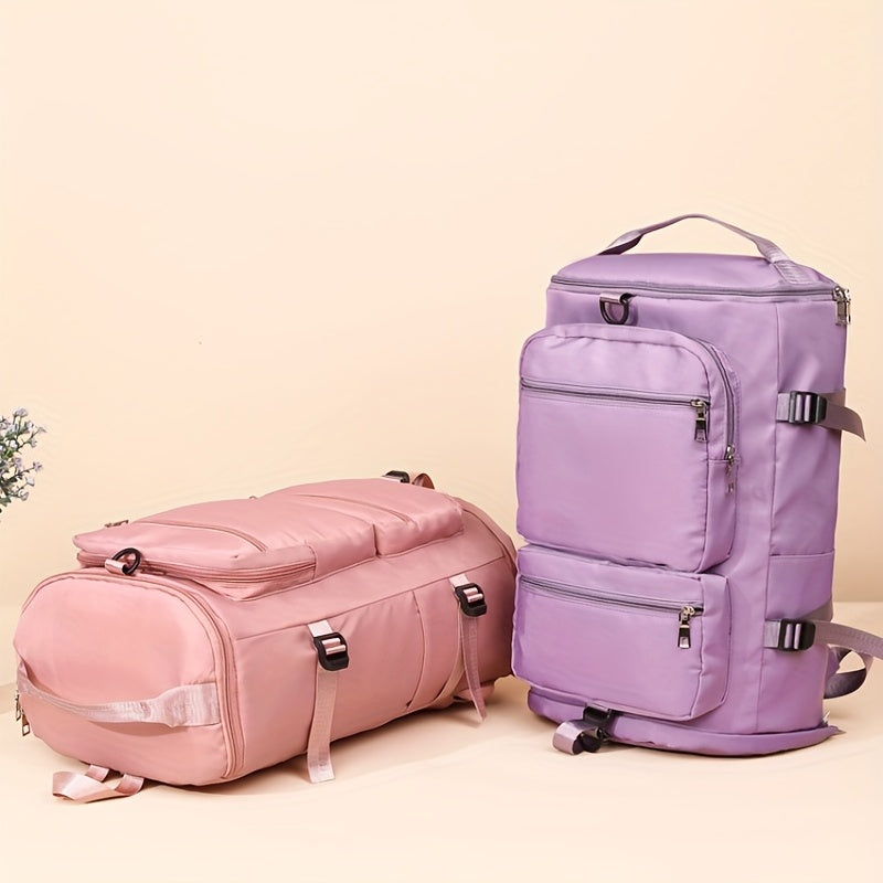 Large Capacity Sports Bag Travel Duffle Backpack Shoe Compartment