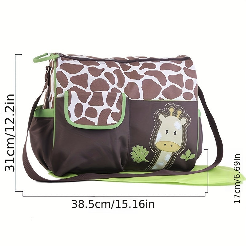 Stylish Cartoon Pattern Mommy Bag Large Capacity Multifunctional