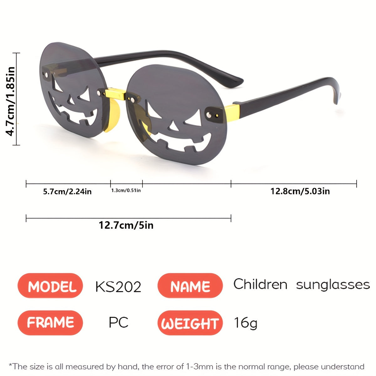 Halloween Pumpkin Frameless Sunglasses UV Protection