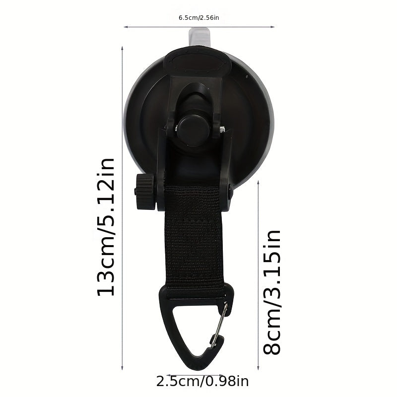 4pc Outdoor Camping Tent Suction Cup Hooks, Reusable Single/Double Hook Cups