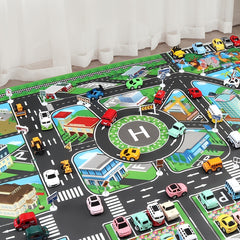City Traffic Parking Lot Urban Theme Game Mat with Scene Map