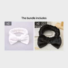 Bow Headband For Face Washing Spa Skincare