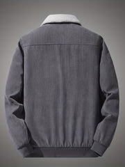 Men's Casual Corduroy Flap Pocket Jacket Coat
