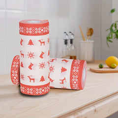 Christmas Printed Paper Towel 3 ply Roll Kitchen Tissue Disposable Wipe