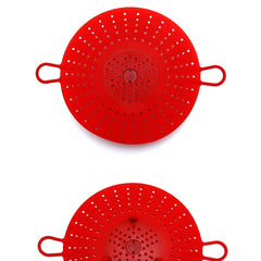 Red Silicone Vegetable And Food Steamer Basket Kitchen Item