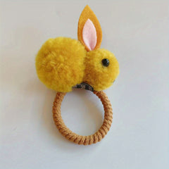 Kids Girls Hair Tie Plush Rabbit Rubber Bands Hair Rope Hair Bands Hair Accessor