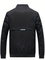 Men's Casual Baseball Collar Jacket Coat For Spring Fall