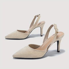 Women's Buckle Strap Stiletto Heels Slingback Pumps