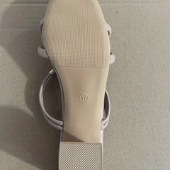 Women's Chunky Heels Cross Strap Sandals