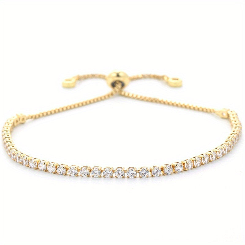 Crystal Tennis Adjustable Bracelet