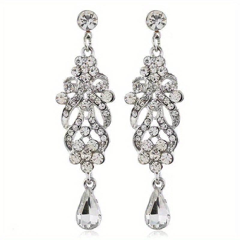 Gothic Rhinestone Drop Earrings