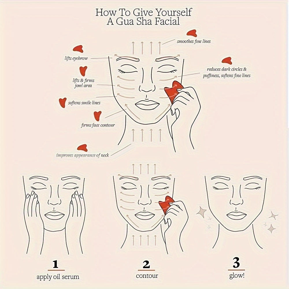 Heart Shape Gua Sha Massage Tool For Face Scraping