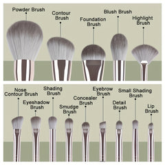 14Pcs Makeup Brushes Soft Fluffy Cosmetic Powder Eye Shadow Foundation