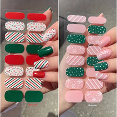 Christmas Nail Art Stickers Santa Reindeer Snowflakes Tree Designs Self Adhesi