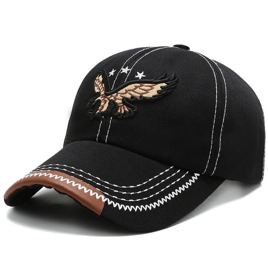 Vintage Baseball Cap with Eagle Embroidery