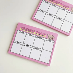 150pcs Cartoon Girl Heart Sticky Note Paper Weekly Plan Puppy Sticky Note Book