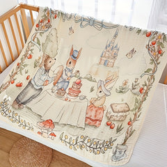 Cozy Kids Bath Towel 6 Layer Absorbent Quilt Soft Polyester Knit