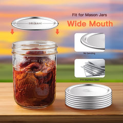 Bulk Wide Mouth Canning Lids - 12/24/48pcs Airtight Mason Jar Lids For Jams