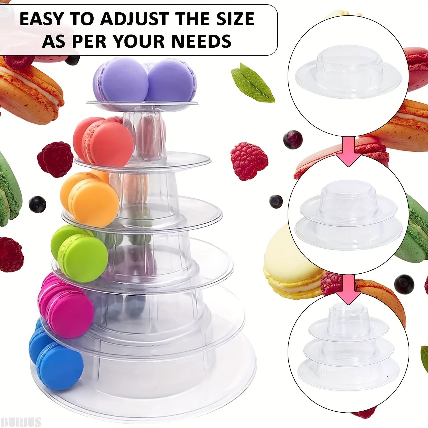 4 6 10 Tier Round Macaron Display Stand Cake Stand Dessert Cupcake Stand