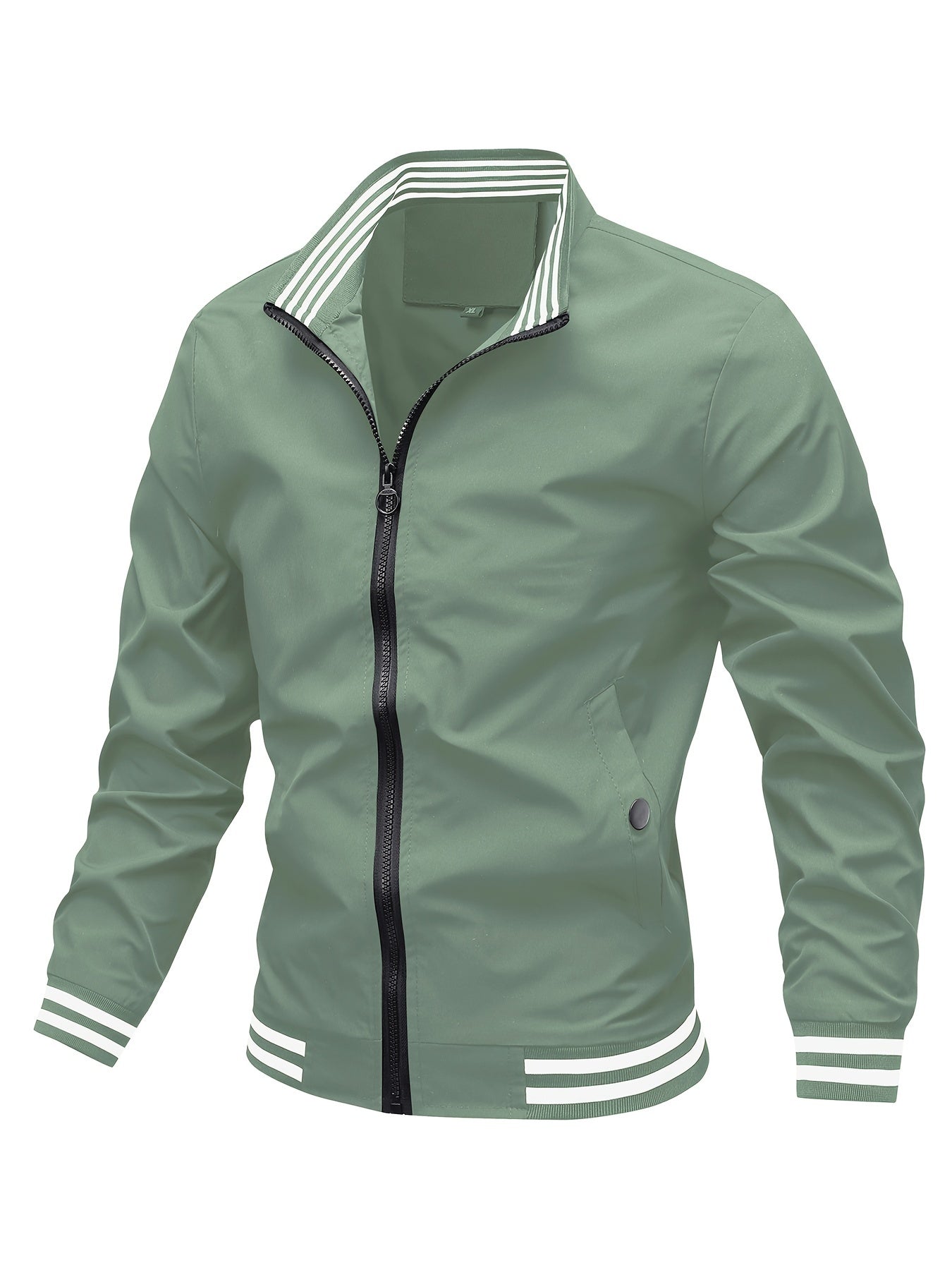 Men's Lightweight Zip Up Jacket Coat Spring Fall Business