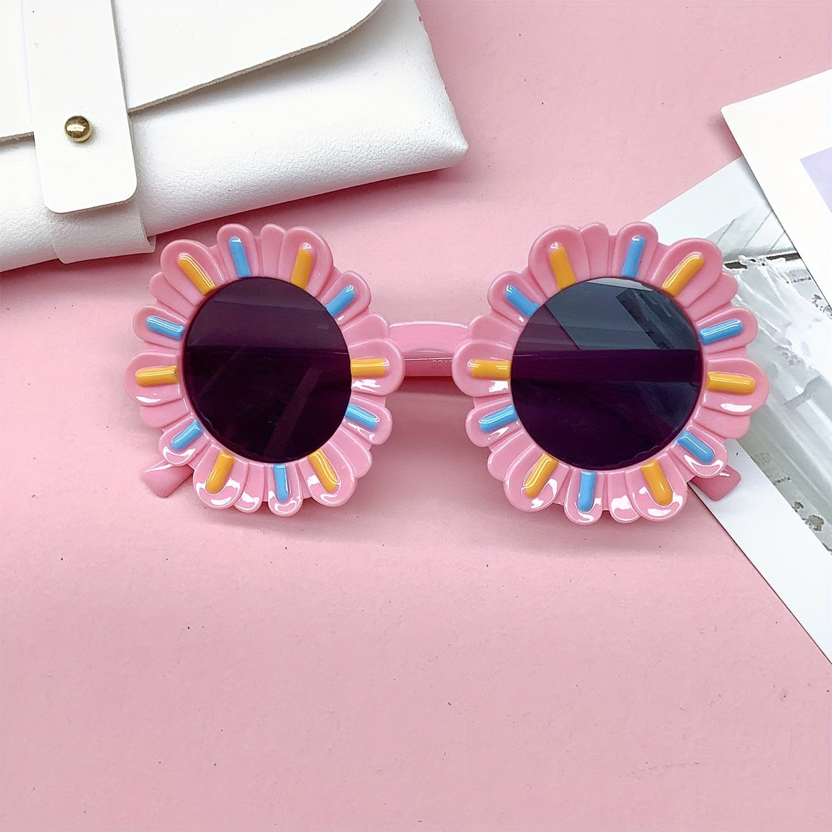 Vintage Flower Frame Sunglasses UV Protection Girls Accessories