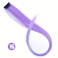 Colorful Straight Hair Extension Clip In Hairpiece