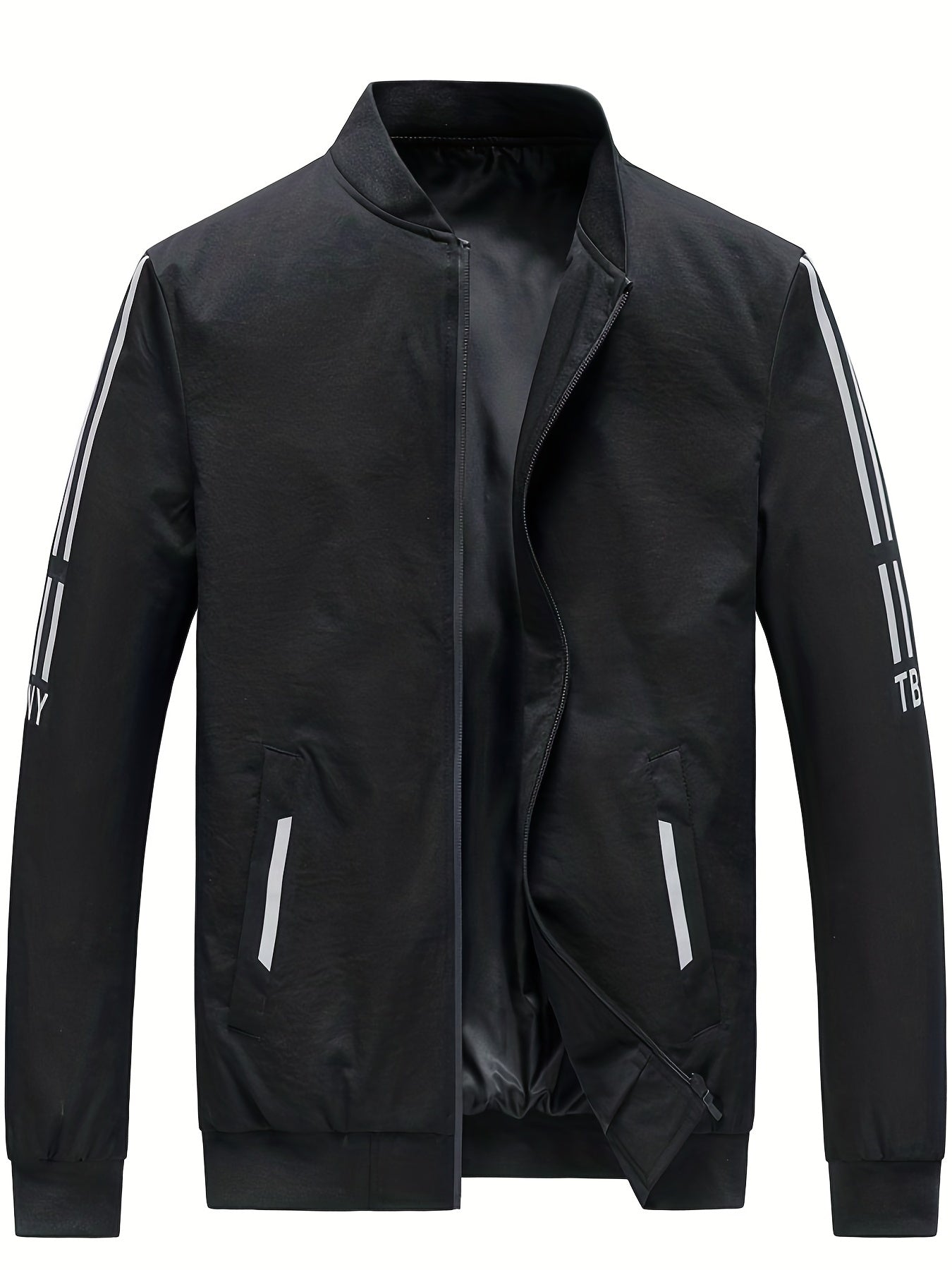Men's Casual Baseball Collar Jacket Coat For Spring Fall