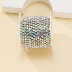 177 17inch Rhinestone Chain Silver Base AB Mixed Chain for DIY Accessories