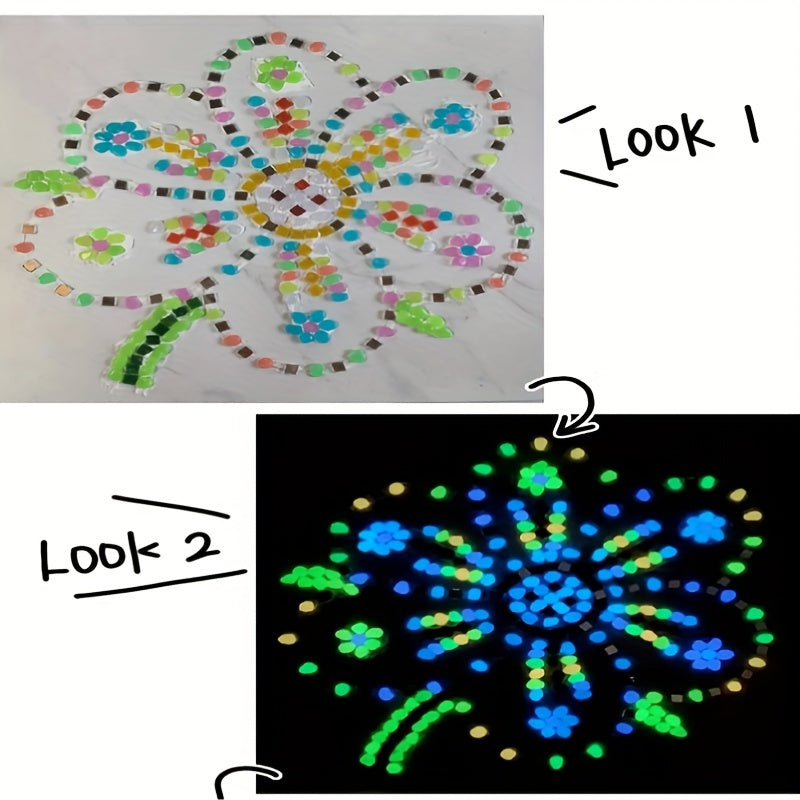 100pcs Glow in the Dark Pebbles for Magical Garden Landscaping