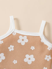 3pcs Baby Girls Floral Onesie & Shorts Set