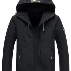 Men's Casual Drawstring Hooded Jacket with Pockets