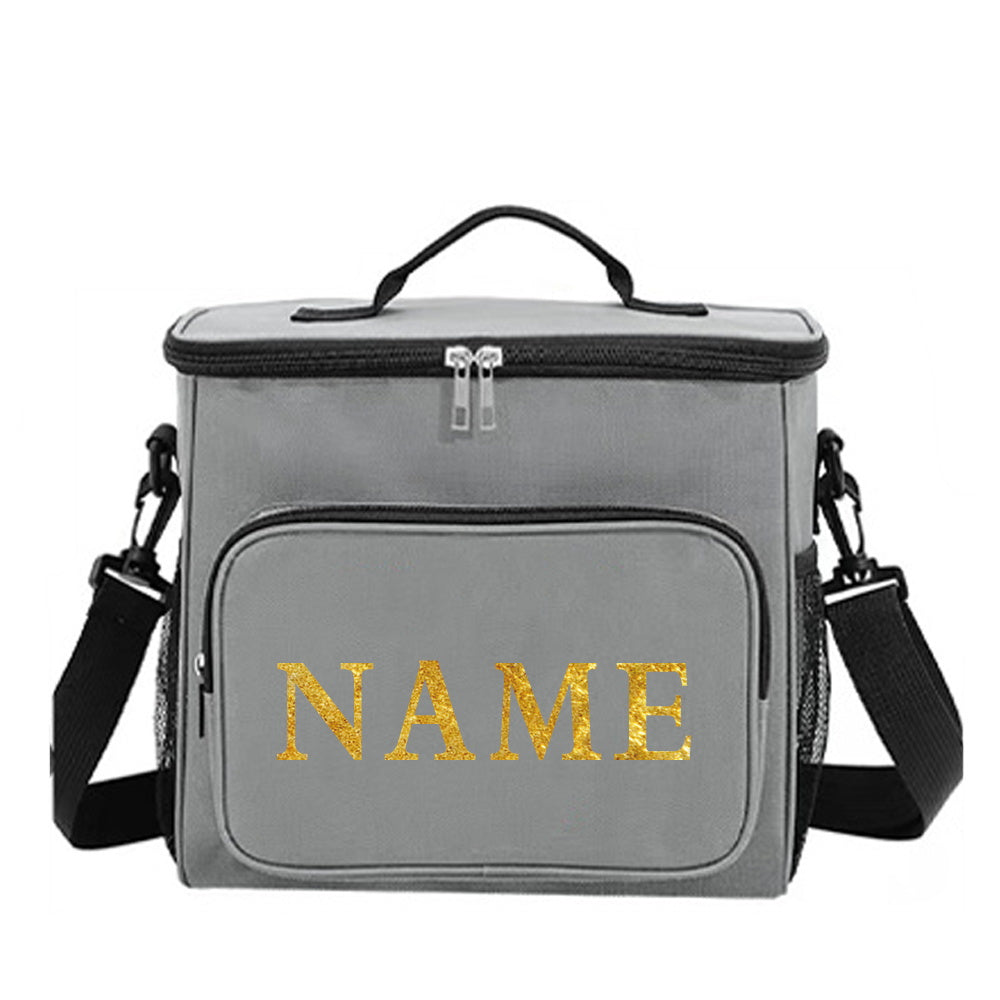 Personalized Insulated Lunch Bag with Name Canvas Tote for Work Picnic Travel