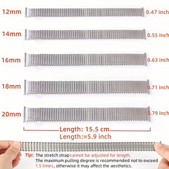 Metal Elastic Watch Strap 12mm 14mm 16mm 18mm 20mm Stretch Expansion