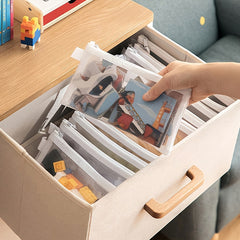 3pcs Transparent Storage Bags with Zipper for Toys & Puzzles