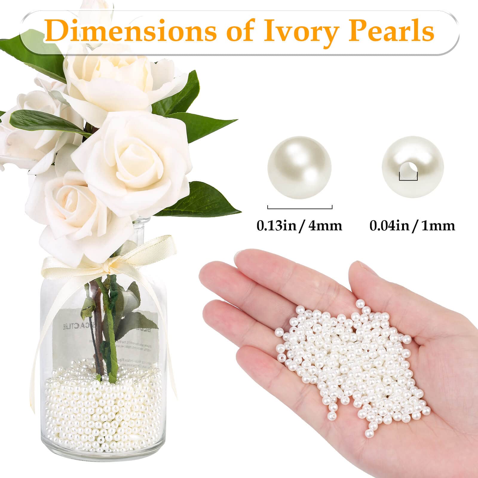 Ivory Pearl Craft Beads Loose Pearls For Jewelry Making