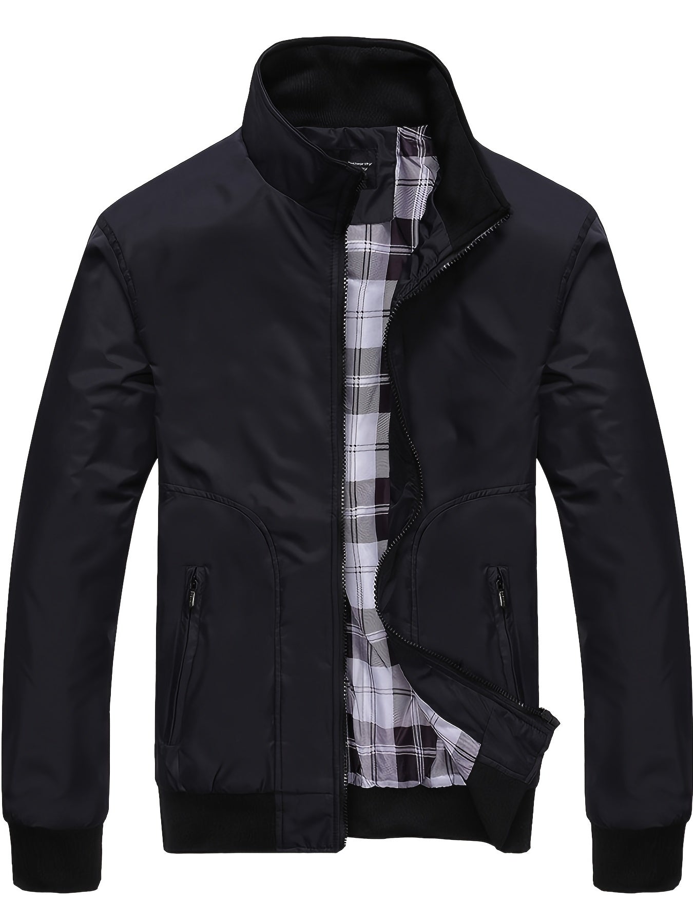 Men's Zip-Up Sports Jacket with Pockets