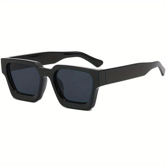 Large Square Frame Sunglasses Gradient Lens Wide Temple UV400