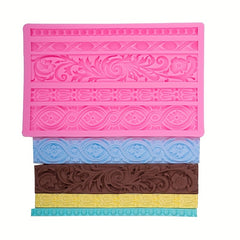 Baroque Scroll Relief Chocolate Molds 3D Silicone Molds