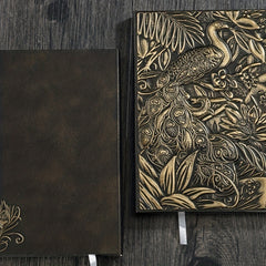 Vintage Peacock A5 Embossed Journal Notepad Travel Planner Gift Notebook