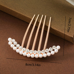 Faux Pearl Rhinestone Hairpin Hair Stick Year Gift Women Girls Accessories