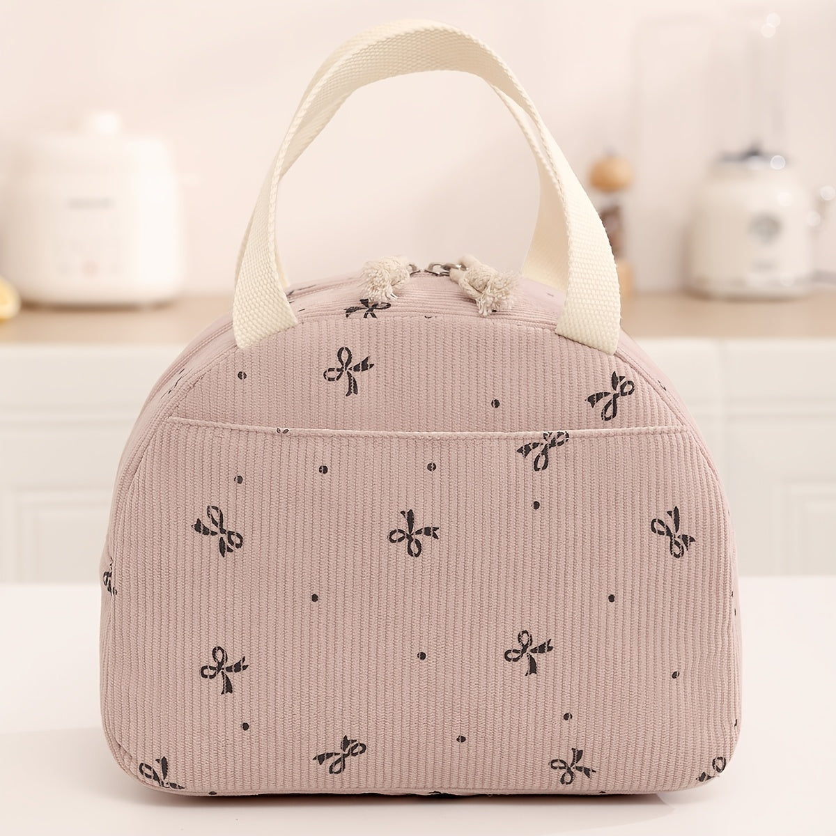 Corduroy Insulated Large Capacity Soft Reusable Polyester Cloth