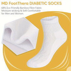 4 6 Pair Extra Wide Diabetic Ankle Socks Bamboo Breathable Seamless Toe Socks